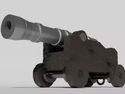 Ship cannon 3D model