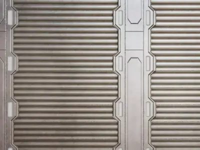 Sci-Fi Industrial Metal Panel PBR Seamless Texture