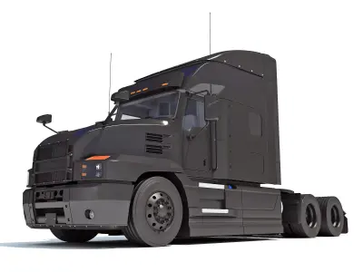 Sleeper Cab Tractor Truck 3D model