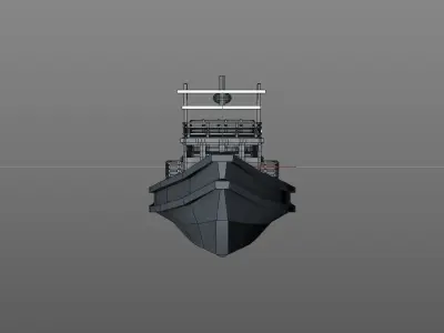 boat fishing thai Low-poly 3D model