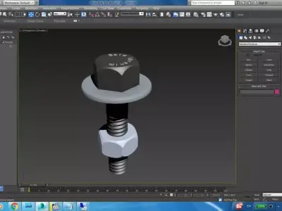 Bolt nut Free 3D model