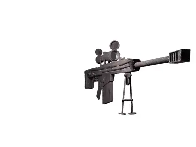 UTR130 Sniper Rifle Low-poly 3D model