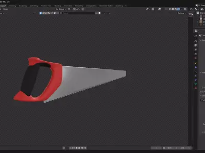 Crosscut Saw 3D model