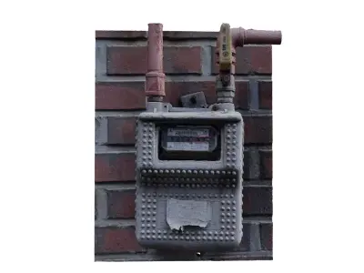 Korean style gas meter 3D model