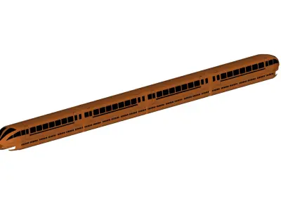 magnetic train 3D model