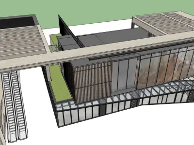 commercial building 3d model of shopping mall 3D model