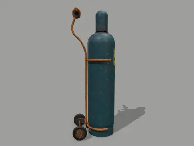 gas cylinder Low-poly 3D model 8