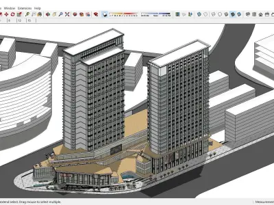Sketchup Commercial Complex M4 3D model