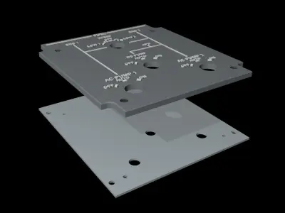 EMBRAER E1 OVERHEAD - FUEL PANEL 3D print model