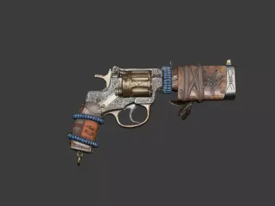  Arcane Pistol  Fantasy Steampunk  3D model