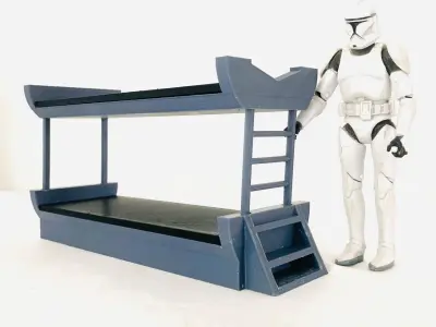 BARRACK SOLDIER BUNK BED 3D print model