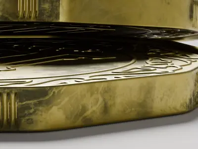 Algerian coin v2 3D model