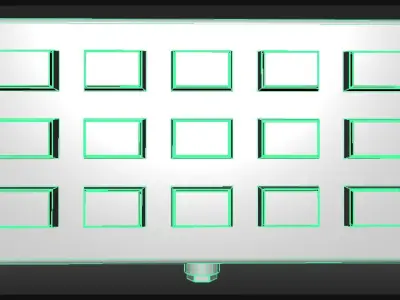 Button Control Panel Low-poly 3D model
