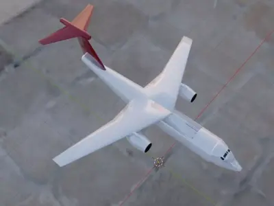 Fictional Jetliner Do-428JET Inspired series Low-poly 3D model