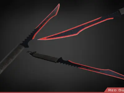 Red Guardian Blade 3D model