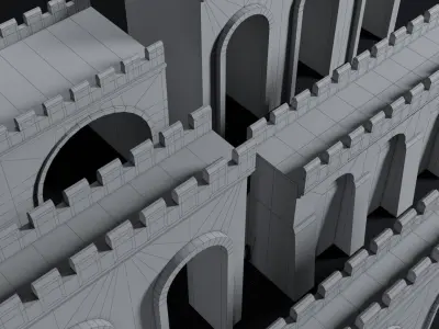 Medieval Bridge Pack Vol 01 Low-poly 3D model