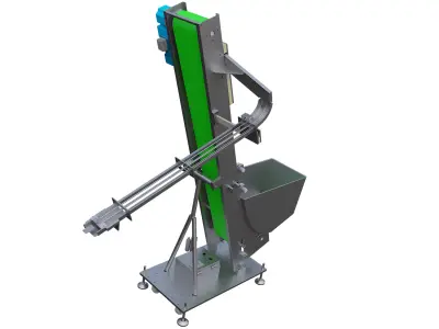 Automatic lifting cover sorting and capping machine 3D model