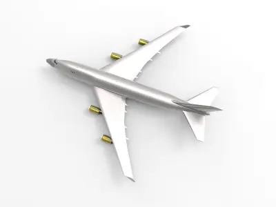 Boeing 747-400F 3D model purchase