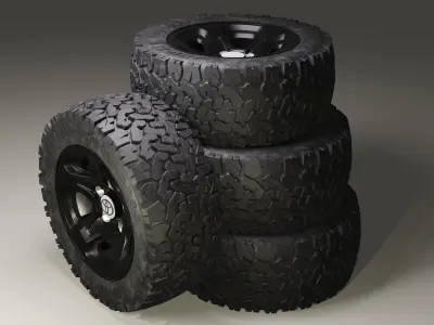 Toyota land cruiser   wheel Low-poly 3D model
