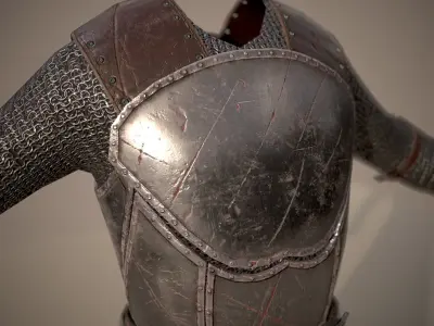 HIE Game Ready Body Armor D180612 Low-poly 3D model