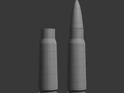 7 62x39 USSR RUSSIAN Ammunition 3D model