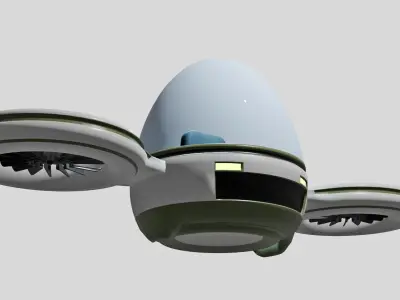 Personal Drone Low-poly 3D model