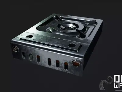 Portable Stove - PBR Game Ready Low-poly 3D model