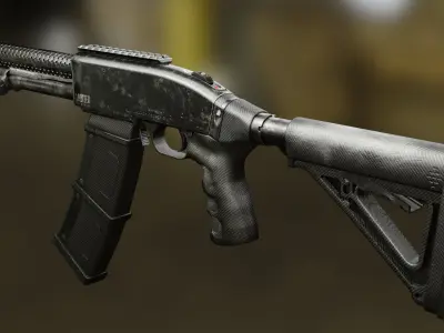 Arbiter Defender Pump Shotgun Low-poly 3D model