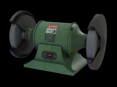 Bench Grinder Low-poly 3D model