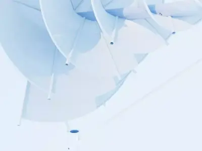 Spiral wind turbine 3D model