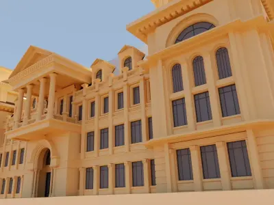 commercial building exterior 3D model purchase