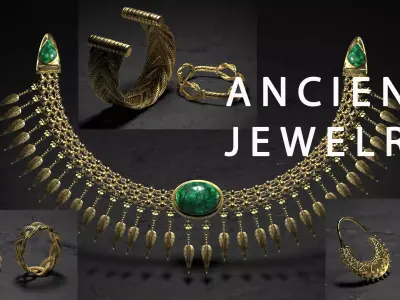 Ancient Jewelry Collection 3D Model Pack