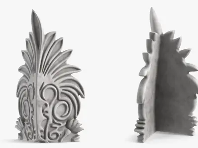 Classical Architectural Corner Acanthus Ornament 3D model