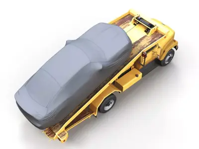 80s Hauler tow truck Low-poly 3D model