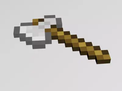 MINECRAFT IRON AXE MODEL Free low-poly 3D model