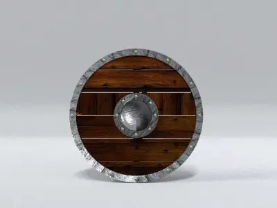 laos Viking Shield Low-poly 3D model