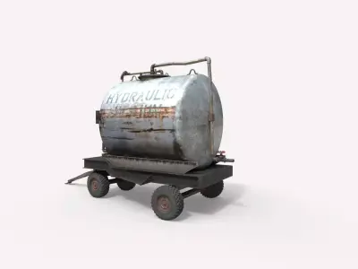 Old Hydraulic Oil Tank 3D model