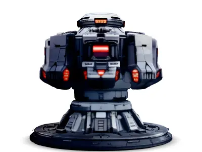 SciFi Power Generator Game Asset Low-poly 3D model