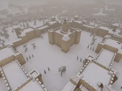 Basic Medieval Castle 3D model get