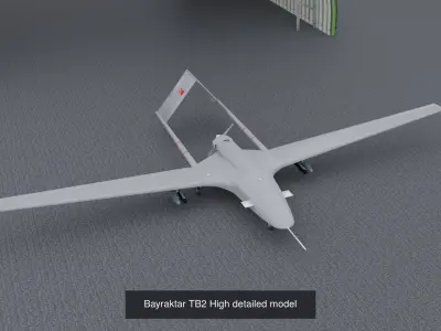 Bayraktar japanese unmanned aerial vehicle 3D Model Pack