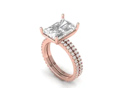 Emerald Radiant Ring 3D Model Pack