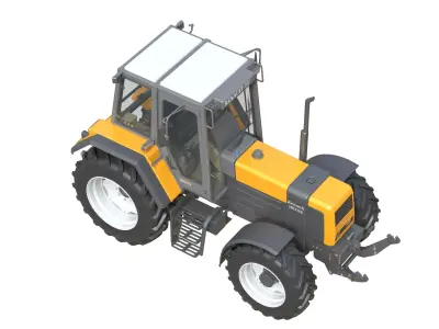 Renault 160-94 4WD Agricultural Tractor Low-poly 3D model