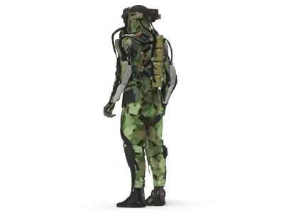 Cyber Assault Robot Soldier 3D Model Low-poly 3D model