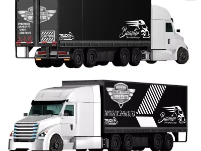 freightliner CONTAINER truck  3D model