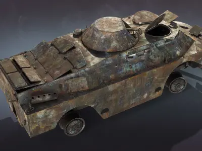 Soviet Military Vehicles Wrecked 3D Model Pack