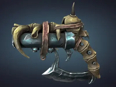 Desert pistol Low-poly 3D model