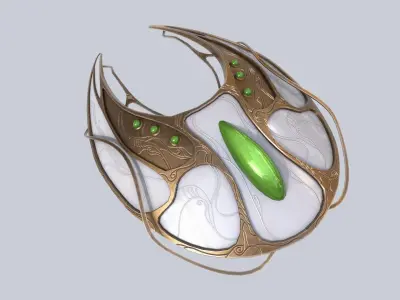 Alien spacecraft Low-poly 3D model by Anima-Z