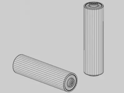 AA Battery with two different artworks Free low-poly 3D model