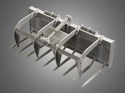 Manure Fork -  Spare Part for JCB Skid Steer Loader 3D model