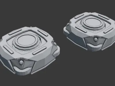 Warehouse Autonomous Robot Low-poly 3D model